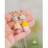 Кулон парный для друзей "Best Friends. Popkorn. Potato". Цена за 1 пару